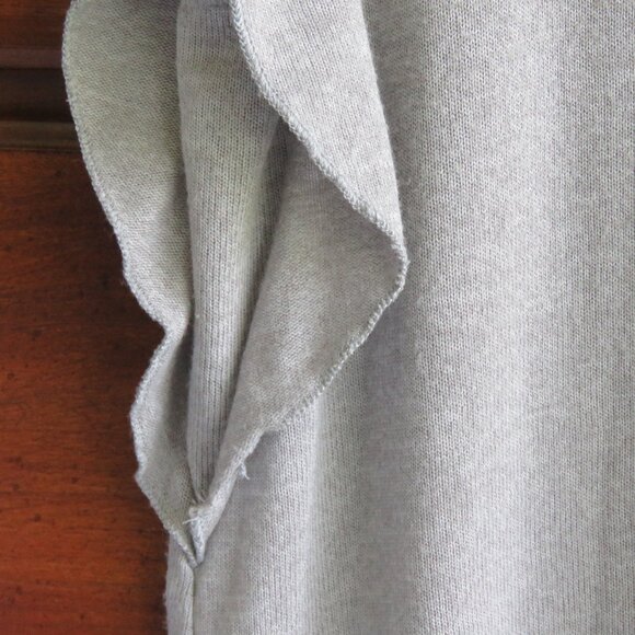 Jun & Ivy XS Light Gray Knit Flutter Sleeve Pocket Top Tee Shirt - Style# 4456 - Picture 14 of 14